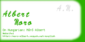 albert moro business card
